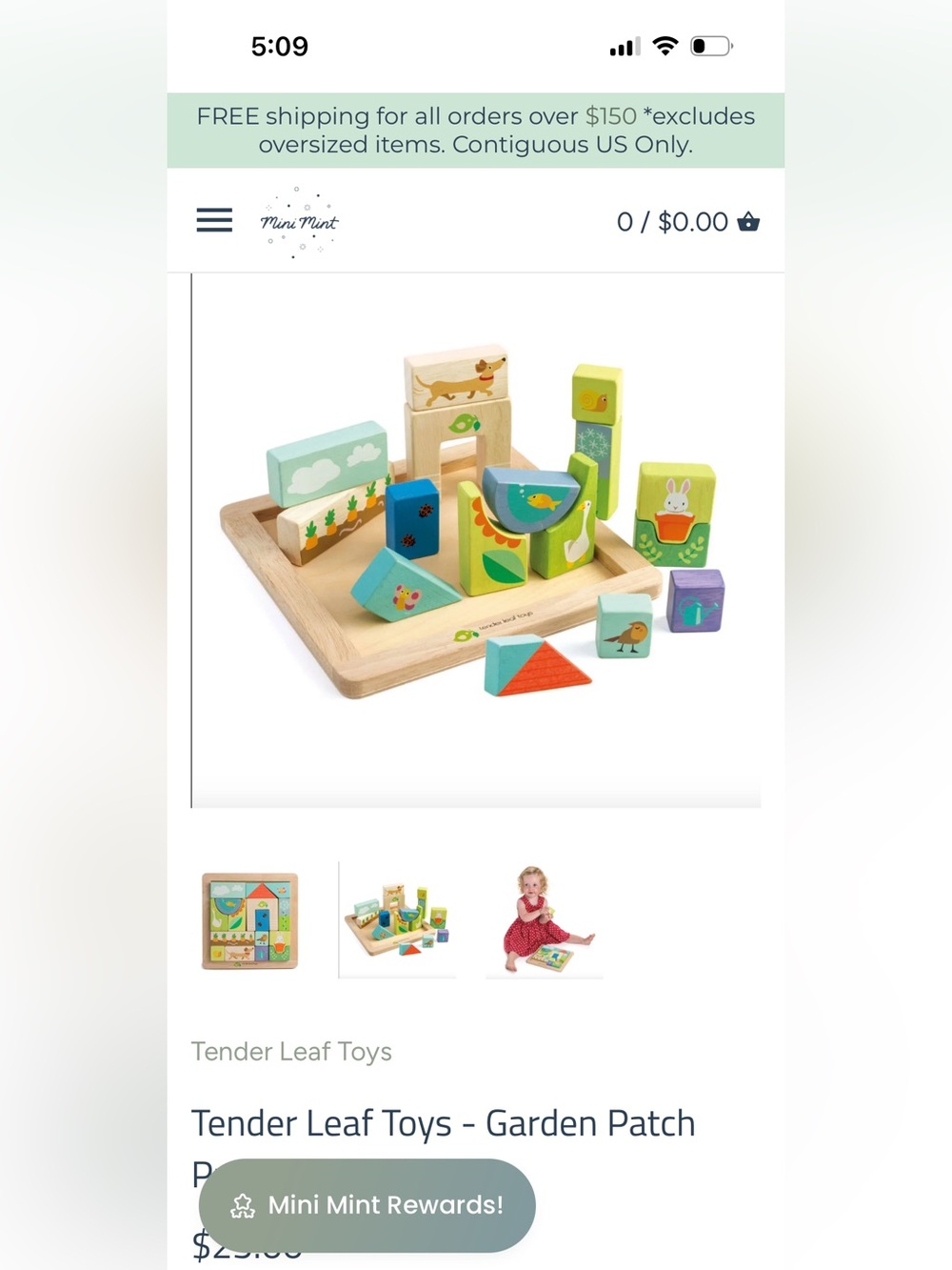 Tender Leaf Toys Garden Patch Puzzle
16-piece double-sided wooden block and tray